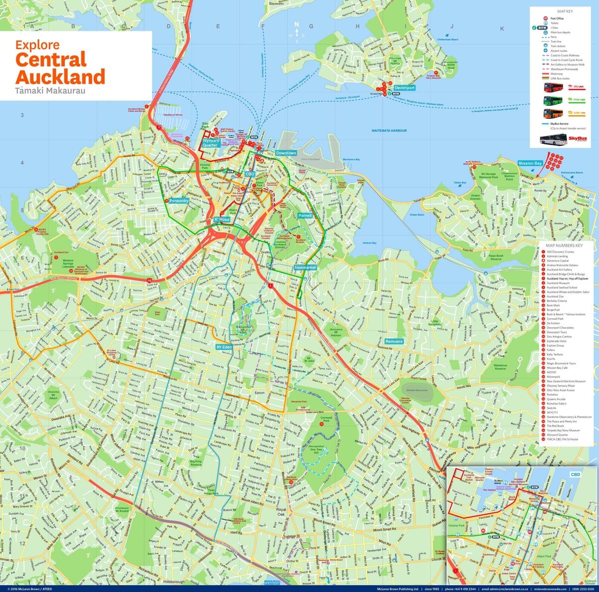 Auckland mapa Zeelanda Berria