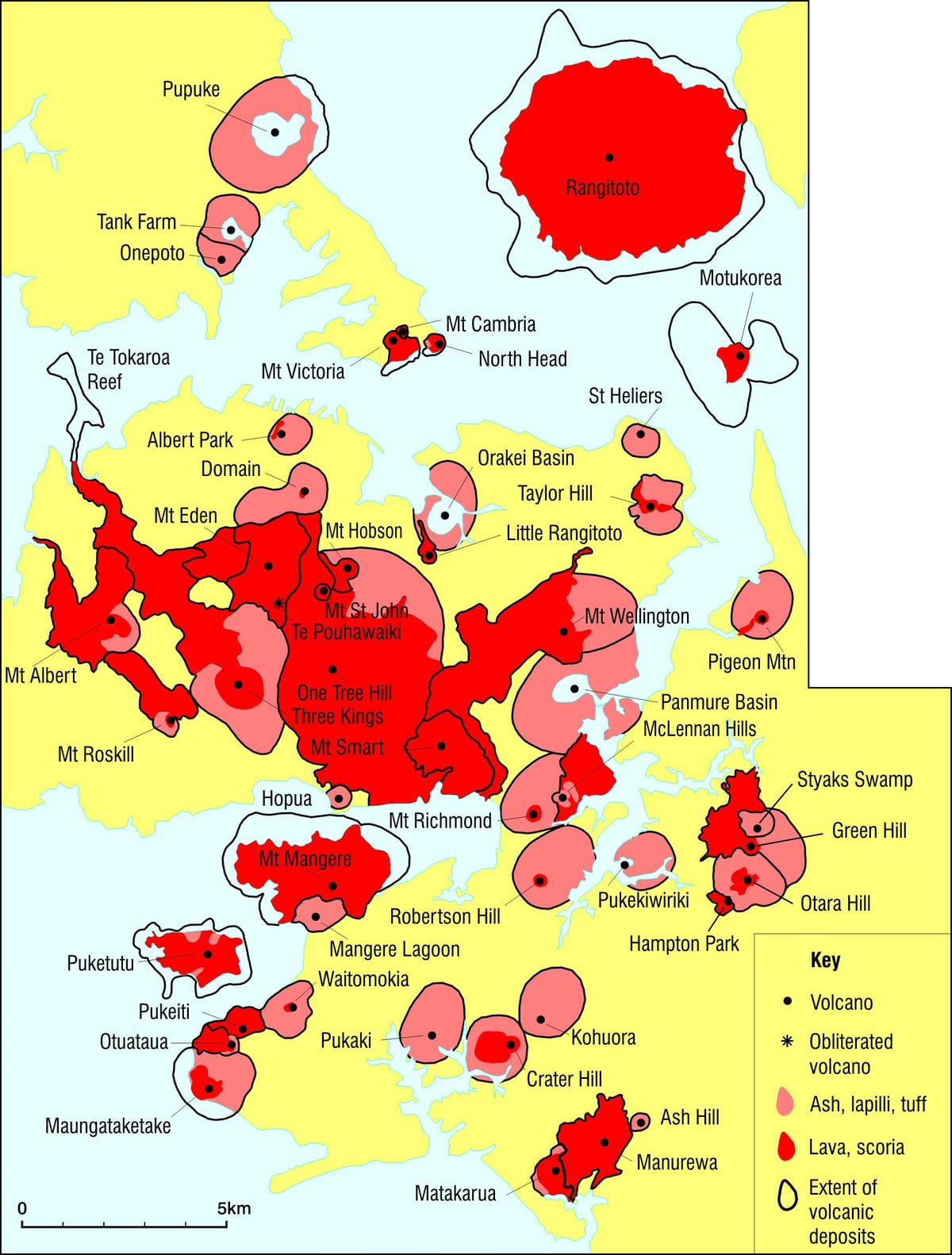 Auckland sumendiak mapa