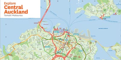 Mapa central Auckland