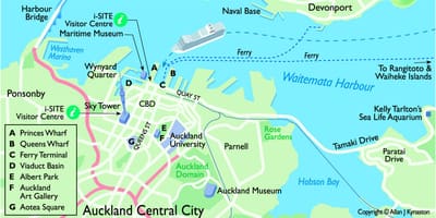 Auckland cruise ship terminal mapa
