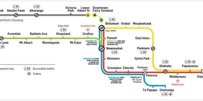 Auckland metroa mapa