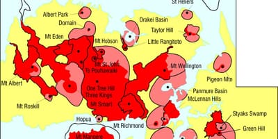 Auckland sumendiak mapa