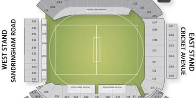 Mapa Eden park Auckland