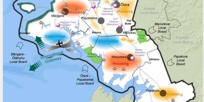 Mapa hego Auckland