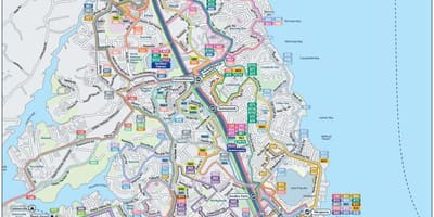 Mapa north shore Auckland